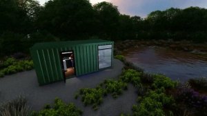 Компактный дом из морского контейнера.