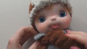 Как я вязала шапку - ушанку.