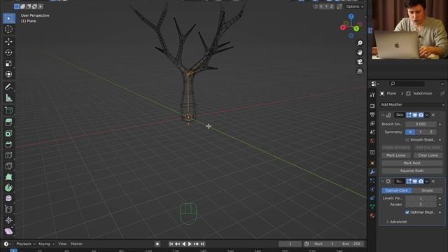 Простое дерево за 6 минут в Blender 3.3| моделируем в Blender 3.0 | Дерево в 3d Blender смотреть онлайн