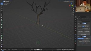 Простое дерево за 6 минут в Blender 3.3| моделируем в Blender 3.0 | Дерево в 3d Blender