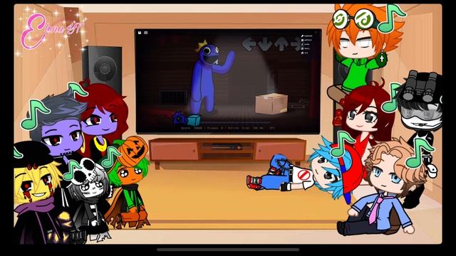 FNF React To VS Blue (Rainbow Friends)||Friday Night Funkin'||ElenaYT. смотреть онлайн