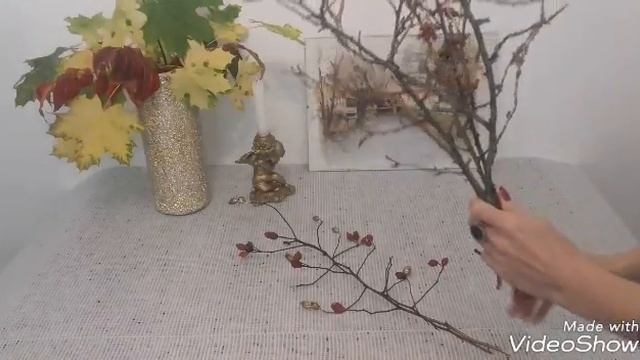 Декор для дома. Как сделать осенний букет. смотреть онлайн