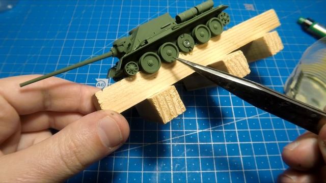 Покраска КИСТЯМИ без Грунтовки и Баллончиков. Модель СУ-100 ЗВЕЗДА 1/72