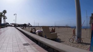 Playa de Los Cristianos // Beach Walk Tour Tenerife Spain December 2021 4K