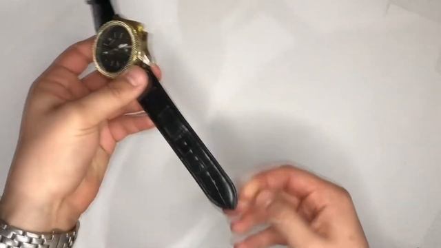 Відео огляд_ Годинник наручний Breitling Black ремінець чорний