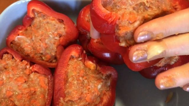 Фаршированные перцы в духовке обалденный рецепт / Перец с мясной начинкой / Сочные перцы с мясом