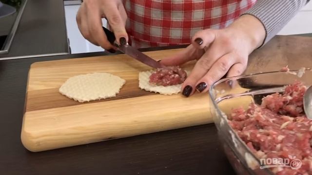 Вафли с фаршем (ленивые беляши)