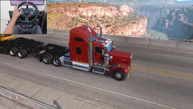 40-tonne Bulldozer delivery - American Truck Simulator | Logitech g29 gameplay смотреть онлайн