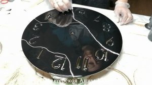 ⏰ЧАСЫ В ЧЕРНОМ ЦВЕТЕ ИЗ ЭПОКСИДНОЙ СМОЛЫ своими руками⏰Часы на заказ⏰
