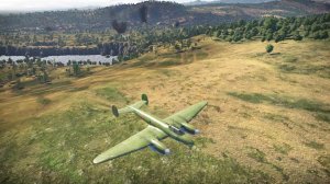 War Thunder на ПЕ-3 бис взлет штурмовка танка и посадка