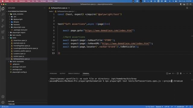 Playwright with Javascript | Hard Assertions vs Soft Assertions | Part 8