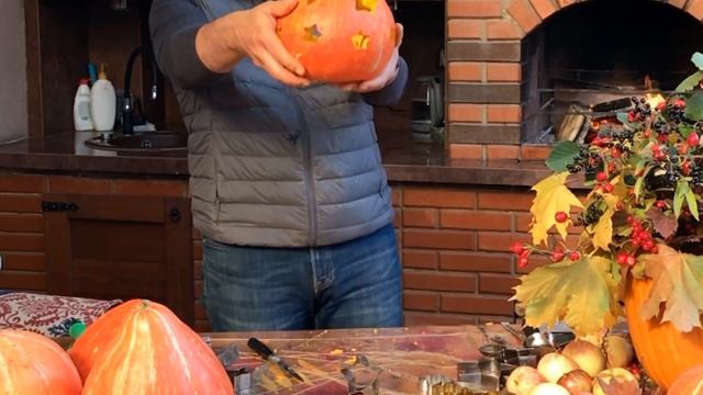 Подсвечник из тыквы своими руками смотреть онлайн