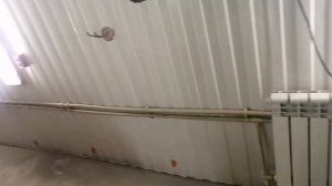 Твердотоплевный котёл с водяным контуром в Гараже