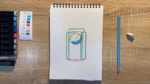 Как нарисовать пепси карандашом и скетч маркерами | Рисунок для детей, поэтапно и легко