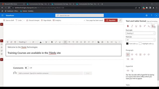 How to use SharePoint Online Text Web Part - смотреть видео онлайн от ...