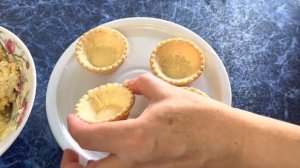 Тарталетки с крабовыми палочками и яйцом