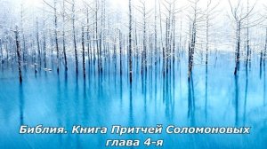 Библия. Книга Притчей Соломоновых глава 4-я