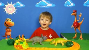 Детям про Динозавров ПРОТОЦЕРАТОПС Поезд Динозавров Детское Видео про Динозавров Сказка Lion boy