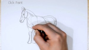 Как нарисовать лошадь Поэтапный Рисунок за 5 минут