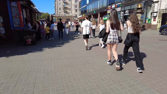 Киев, Крещатик 21мая 2023 года. Пешая прогулка смотреть онлайн