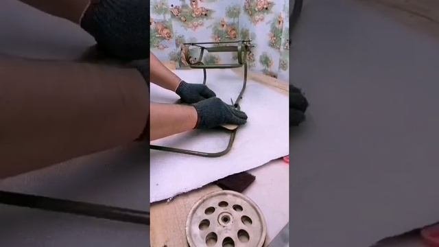Restoration Of A Toy Stroller/ 恢复玩具婴儿车/  Реставрация игрушечной коляски /