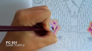 How to colour a flower | Prismacolor Pencils | Beginners colouring tutorial | Doodles from The Den