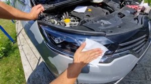 Пробую защитное покрытие для фар K2 Lamp Protect.