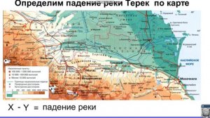 Определение уклона и падения реки