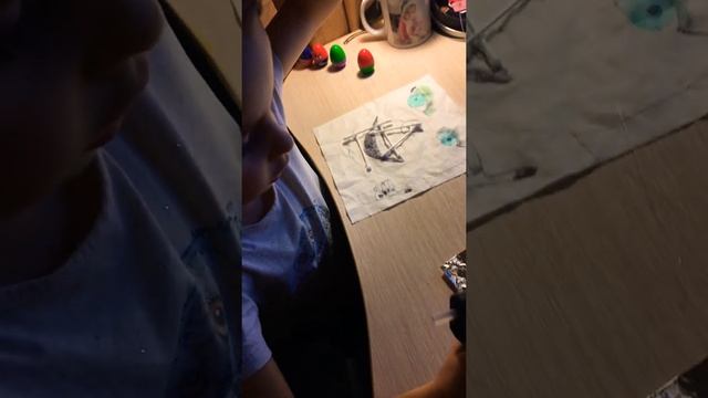 Первое мое видео! Поделка из бумаги и ватных палочек смотреть онлайн