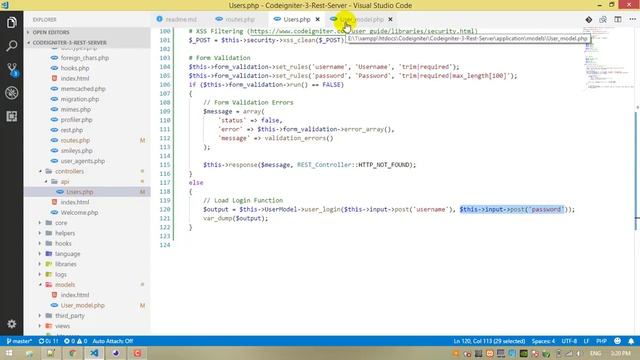#6 Codeigniter 3 - Rest Server Library API - User Login flow on a REST API
