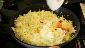 Постное блюдо - тушеная капуста без мяса очень вкусно, быстро, просто - как приготовить