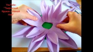 МК бумажный цветок. Как сделать кувшинку (водяную лилию, лотос) из цветной бумаги