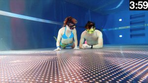 Man VS Girl Breath Hold Underwater.