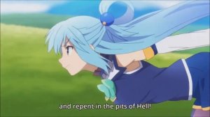 KonoSuba - Aqua vs Frogs