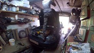 honda civic B20B  снимаем мотор