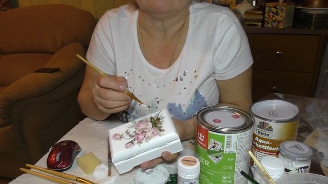 декупаж шкатулки. эфект фарфора. смотреть онлайн