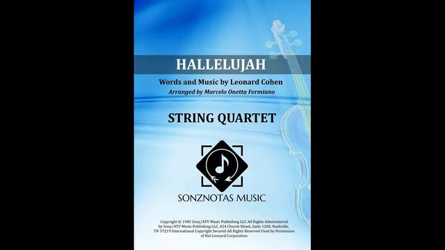 Hallelujah - Sheet Music for String Quartet [Score and Parts]