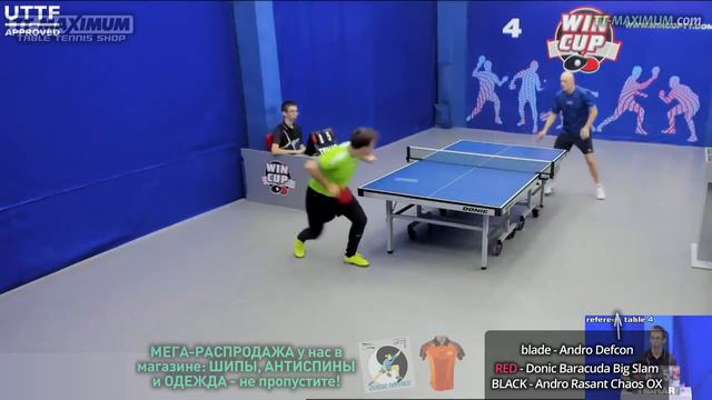 длинные шипы ОХ СПРАВА: Сулим Александр, игра длинными шипами без губки у стола