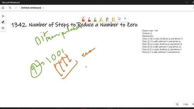 Python| Number of Steps to Reduce a Number to Zero | Bit Manipulation | Leetcode Solutions