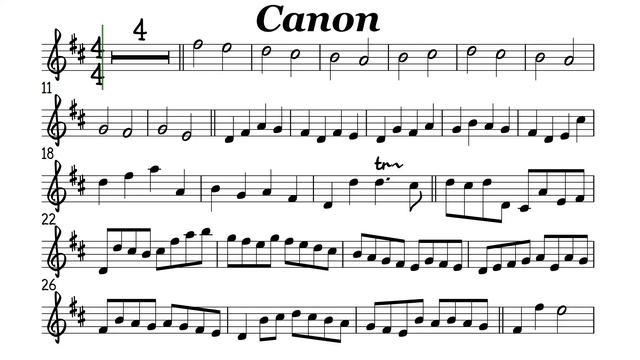 Canon in D Violin Flute Sheet Music Backing Track Play Along Partitura смотреть онлайн