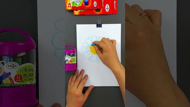 Рисуем РОМАШКУ цветок на 8 марта - рисунки для детей смотреть онлайн