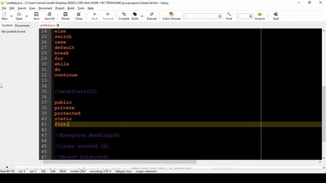 Keywords in Java Core Java | GeeksforGeeks