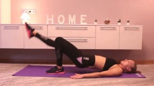 Подъем таза с опорой на 1 ногу лежа на полу. В быстром темпе.