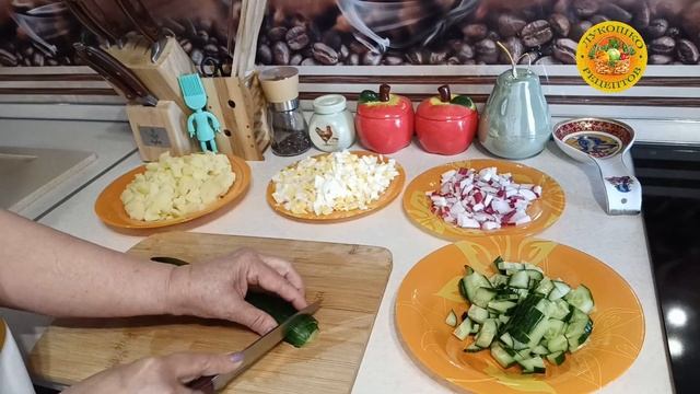 Окрошка с говядиной на квасе ┃ Лукошко Рецептов смотреть онлайн