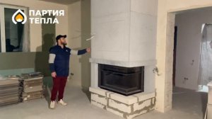 Камин в облицовке из силиката кальция