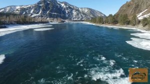 Зимняя Катунь/Аэросъемка/Горный Алтай/Сверху виднее АЛТАЙ/Съемка с квадрокоптера DJI