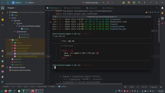 COLORES EN LA TERMINAL, COMPILAR A CARPETA PLUGINS Y GIT - STALKER #1 | DEV DE PLUGINS EN SPIGOT #3 смотреть онлайн
