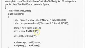 AWT LECTURE 4 (TextField,TextArea)