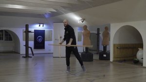 упражнение с палками / прямые восьмерки с двумя палками
