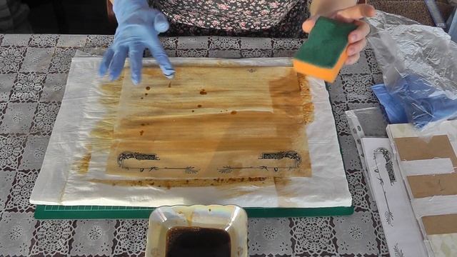 Тонируем бумагу с помощью кофе. Скрапбукинг